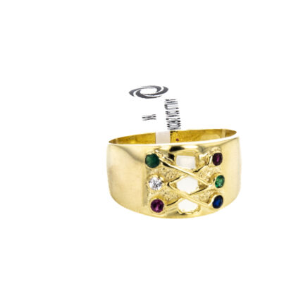 ANILLO CON ZIRCONES 18K