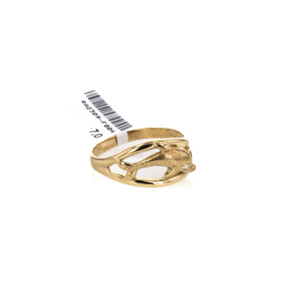 ANILLO DELFIN CON ZIRCONE 18K