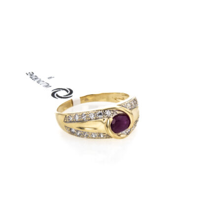 ANILLO CON ZIRCONES 18K