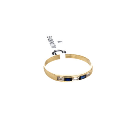 ANILLO CON ZIRCONES 18K