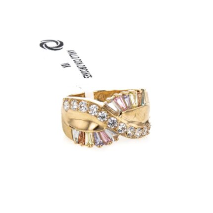 ANILLO CON ZIRCONES 18K