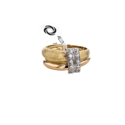 ANILLO CON ZIRCONES 18K