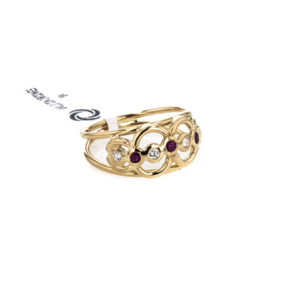 ANILLO CON ZIRCONES 18K