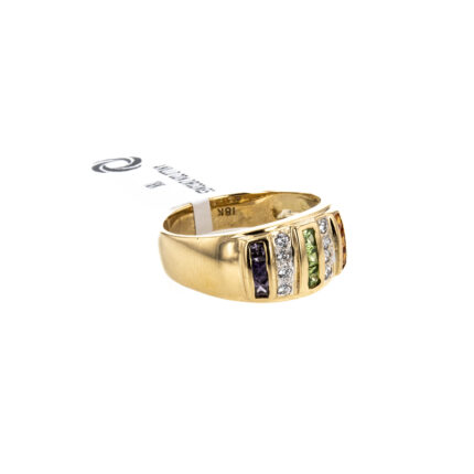 ANILLO CON ZIRCONES 18K