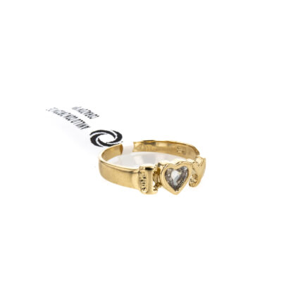 ANILLO CON ZIRCON DE CORAZON 18K