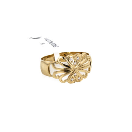ANILLO CON ZIRCONES 18K