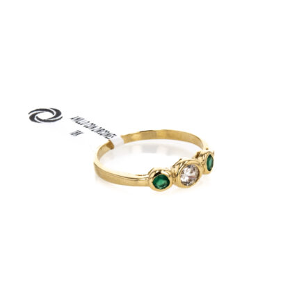 ANILLO CON ZIRCONES 18K