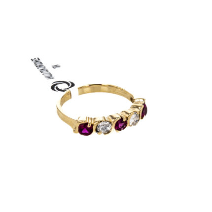 ANILLO CON ZIRCONES 18K
