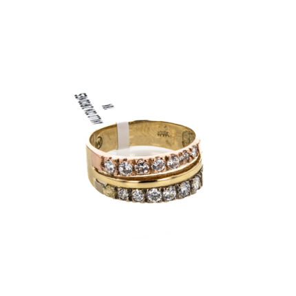ANILLO CON ZIRCONES 18K