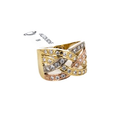 ANILLO CON ZIRCONES 18K