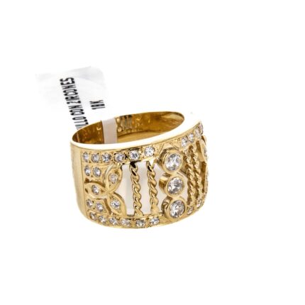 ANILLO CON ZIRCONES 18K