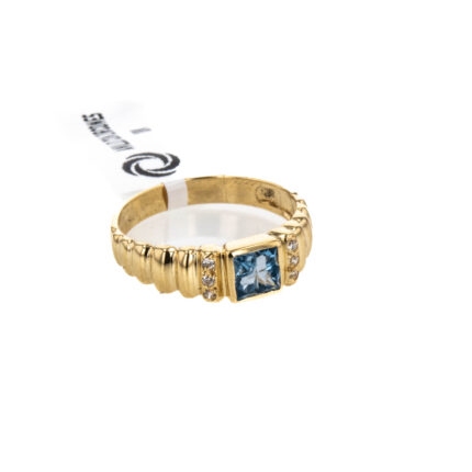 ANILLO CON ZIRCONES 18K