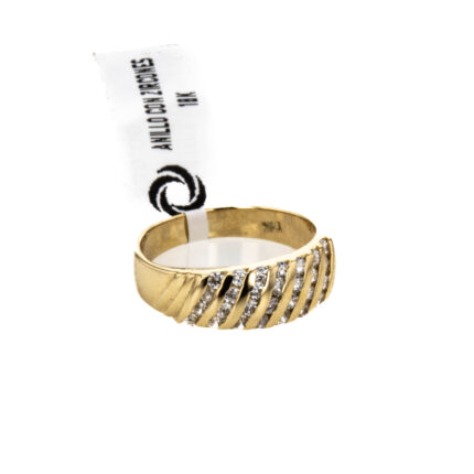 ANILLO CON ZIRCONES 18K