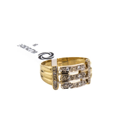 ANILLO CON ZIRCONES 18K