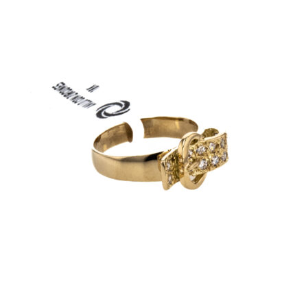ANILLO CON ZIRCONES 18K