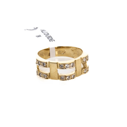 ANILLO CON ZIRCONES 18K