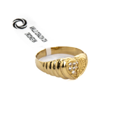 ANILLO CORAZON CON ZIRCONES 18K