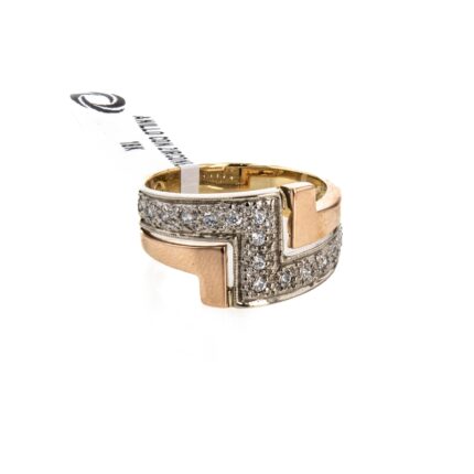 ANILLO CON ZIRCONES 18K