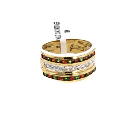 ANILLO CON ZIRCONES 18K