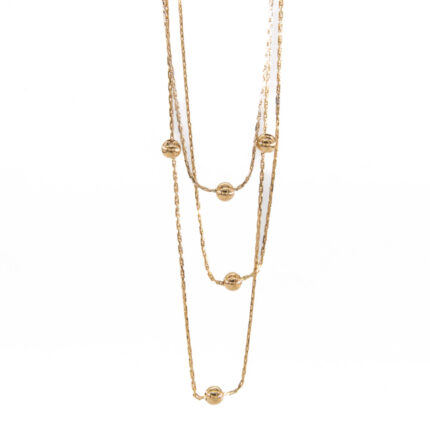 COLLAR CON BOLITAS 18K