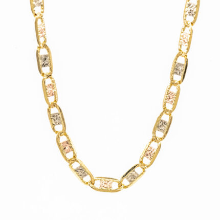 CADENA ANCLA 3 COLORES 18K