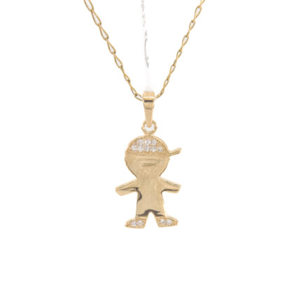 DIJE NI?O CON ZIRCONES 18K