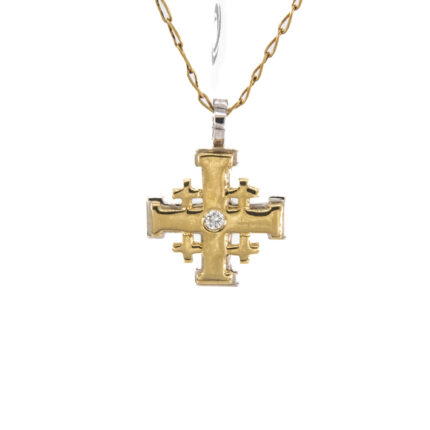 DIJE CRUZ CON ZIRCONES 18K