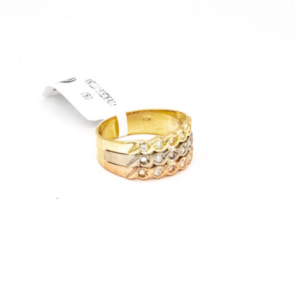 ANILLO PIEDRAS 3 ORO