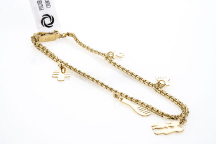 PULSERA TEJIDO CHINO DIJES 18K