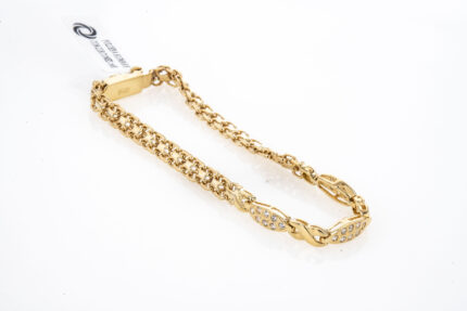 PULSERA BISMARK CON ZIRCONES 18K