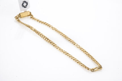 PULSERA CUBANA ALTERNADA 18K