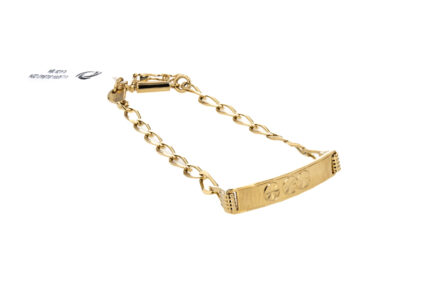 PULSERA BILBAO CON PLACA 18K