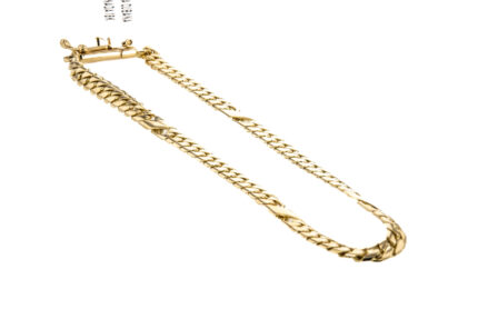 PULSERA CUBANA ALTERNADA 18K