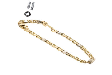 PULSERA OJO DE PAJARO 2 OROS 18K