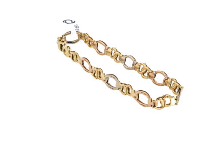 PULSERA TRES OROS 18K