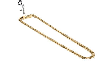 TOBILLERA TEJIDO CHINO 18K