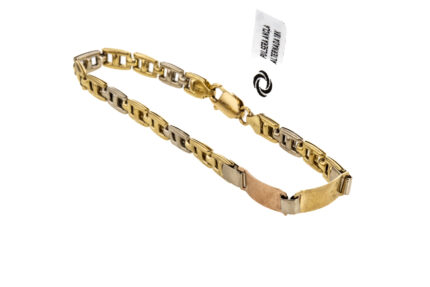 PULSERA ANCLA ALTERNADA 18K