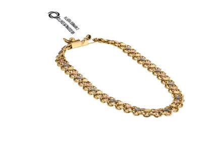 PULSERA BISMARK 3 COLORES SATINADOS 18K