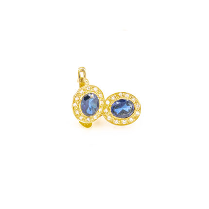 ARETES CORTOS ZIRCONES 18K