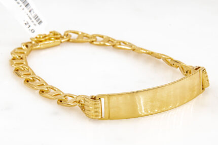 PULSERA ANCLA CON PLACA 18K