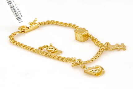 PULSERA TEJIDO CHINO DIJES 18K