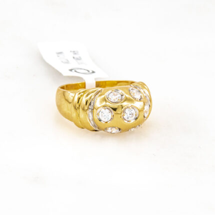 ANILLO CON ZIRCONES 18K