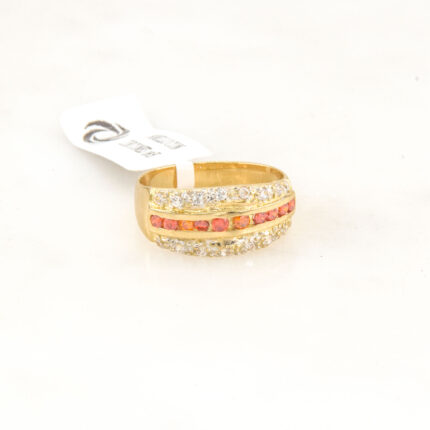 ANILLO CON ZIRCONES 18K