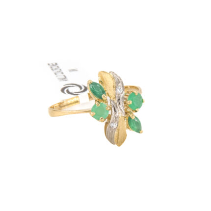 ANILLO CON ZIRCONES 18K