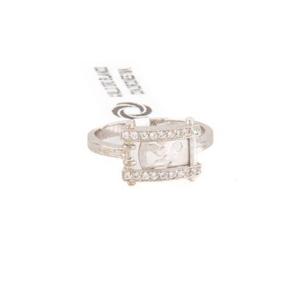 ANILLO ORO BLANCO CON ZIRCONES 18K