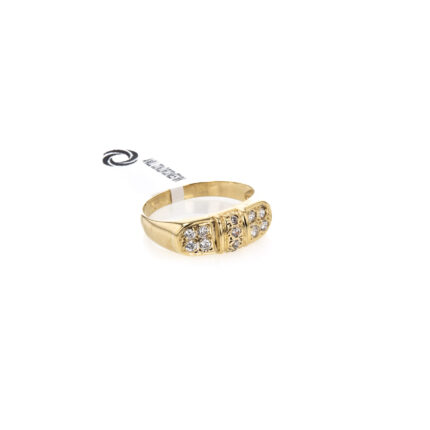 ANILLO CON ZIRCONES 18K