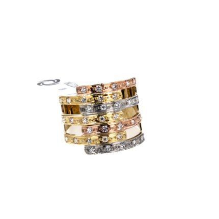 ANILLO CON ZIRCONES 18K