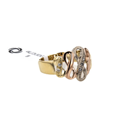 ANILLO CON ZIRCONES 18K