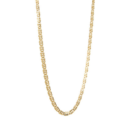 CADENA TEJIDO OJO DE PAJARO 18K