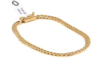 PULSERA TEJIDO CUBANA 18K